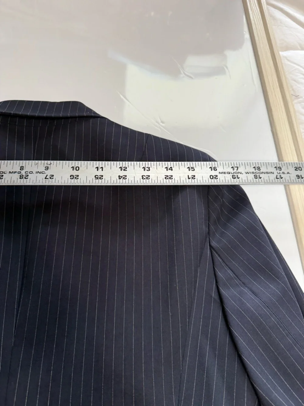 J.Crew Women's Suit Set Navy Blue Pinstripe Wool Blazer (Sz 8) & Pants (Sz 2)